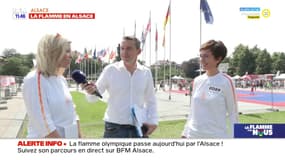 JO 2024: Bénédicte Solanet et Alexandra Walonislow, porteuses de la flamme olympique à Colmar