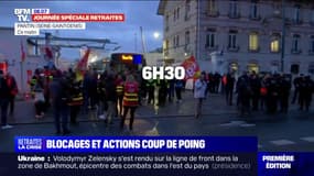Retraites: les blocages et actions coups de poings se multiplient partout en France 