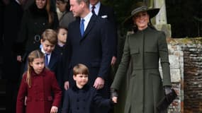 Le prince William, son épouse Kate et leurs enfants George, Charlotte et Louis, réunis pour la première fois pour la messe de Noël de Sandringham