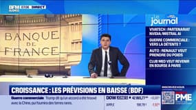 La Banque de France revoit à la baisse une nouvelle fois ses prévisions de croissance