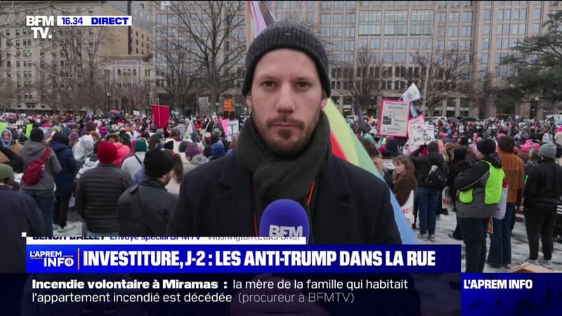 Des centaines de manifestants anti-Trump se rassemblent à Washington, à quelques pas de la Maison Blanche