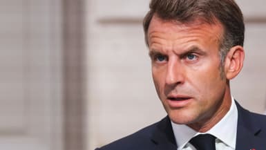 Le président français Emmanuel Macron lors d'une conférence de presse à l'issue du Sommet de la Coalition des Volontaires, au Palais de l'Élysée, à Paris, le 4 septembre 2025