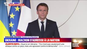 Emmanuel Macron: "En refusant la voie diplomatique, le président Poutine a décidé de bafouer la souveraineté de l'Ukraine"