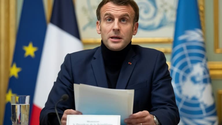 Emmanuel Macron à l'Élysée le 2 décembre 2020