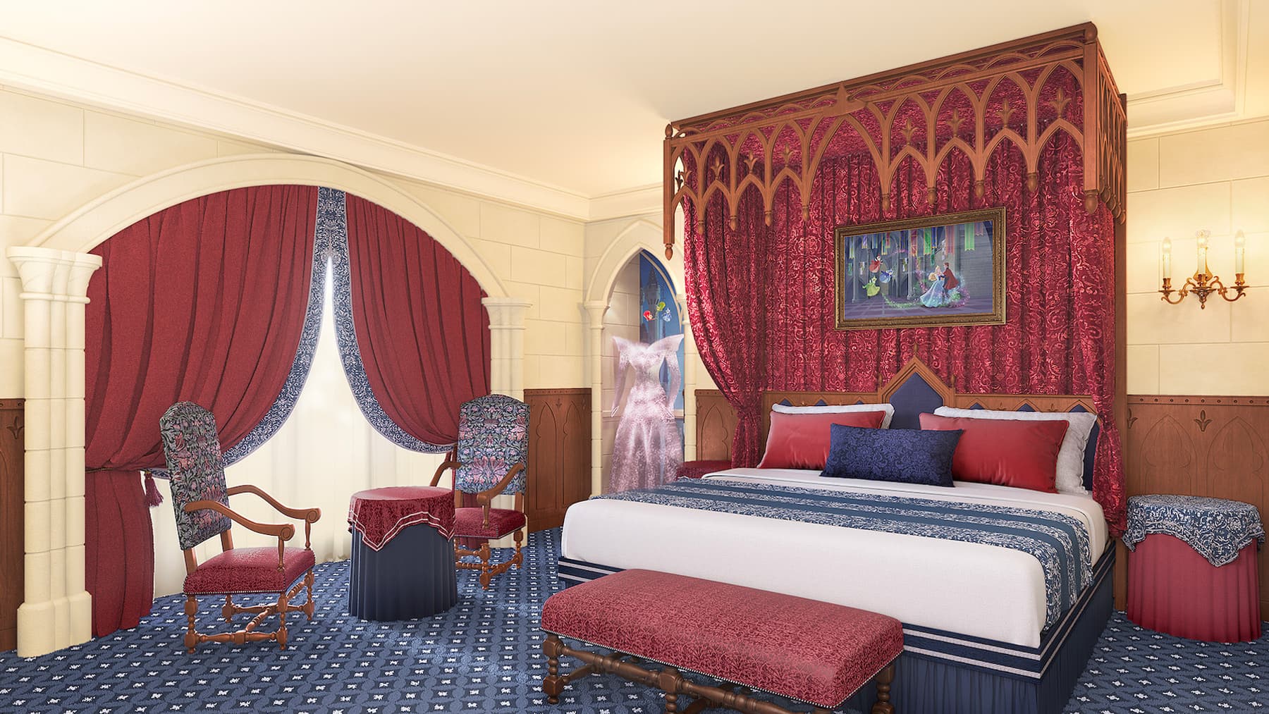La suite "Belle au Bois Dormant" du Disneyland Hotel après rénovation La suite "Belle au Bois Dormant" du Disneyland Hotel après rénovation
