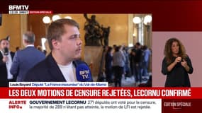 Motions de censure rejetées: "La direction du Parti socialiste a fait un choix incompréhensible", estime Louis Boyard (LFI) 