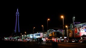 La tour de Blackpool dans le comté de Lancashire en Angleterre, le 28 décembre 2023.