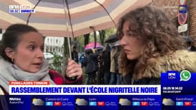 Fusillades au Tonkin: un rassemblement devant l'école Nigritelle Noire en soutien aux parents d'élèves du quartier