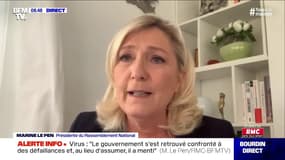 Marine Le Pen: "Il faut se mettre tout de suite massivement à la production de masques"