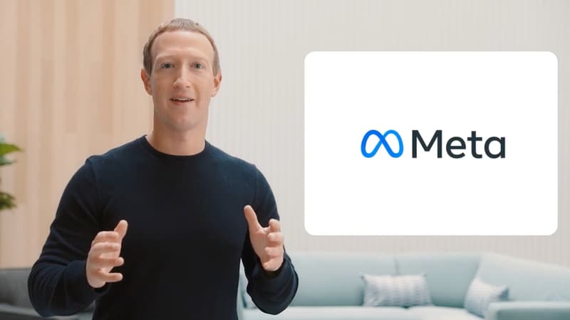 Mark Zuckerberg lors de l'annonce du changement de nom de Facebook pour Meta en octobre 2021. 