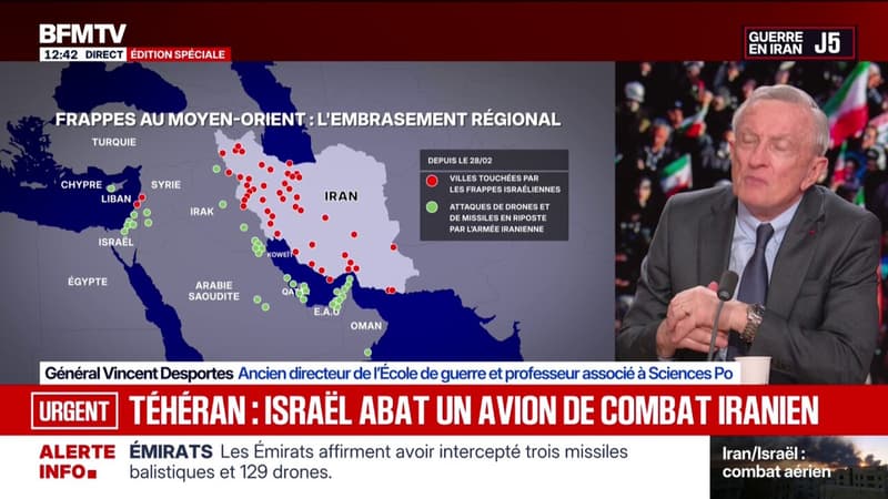 "Je suis un peu surpris de voir au 5e jour de guerre des avions voler", déclare le général Vincent Desportes