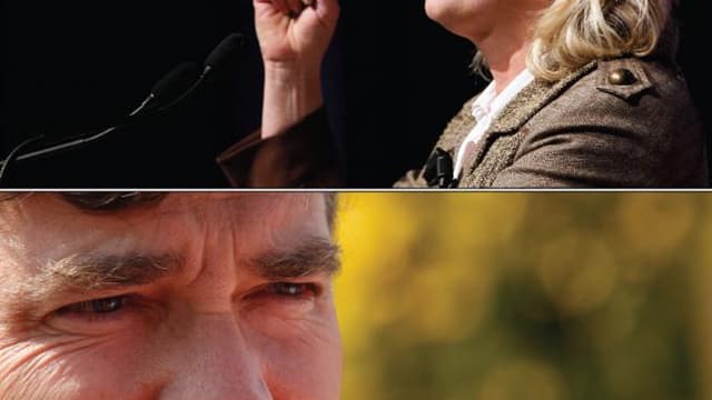 Marine Le Pen a condamné mercredi l'agression dont le député Arnaud Montebourg et la journaliste Audrey Pulvar disent avoir été victimes la veille à Paris, du fait d'un groupe se réclamant de Jean-Marie Le Pen, père de la candidate du Front national à la