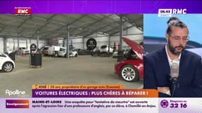 "Les prix (de réparation) sont probablement plus chers pour les véhicules électriques car il sont plus complexes", explique José, propriétaire d'un garage
