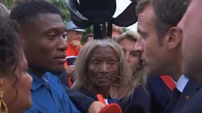 Emmanuel Macron s'adresse à un jeune Guadeloupéen, le 28 septembre 2018.