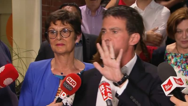 Manuel Valls à l'Hôtel de Ville d'Evry.