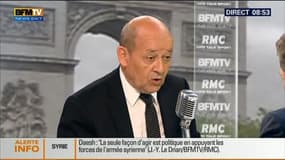 Jean-Yves Le Drian face à Jean-Jacques Bourdin en direct