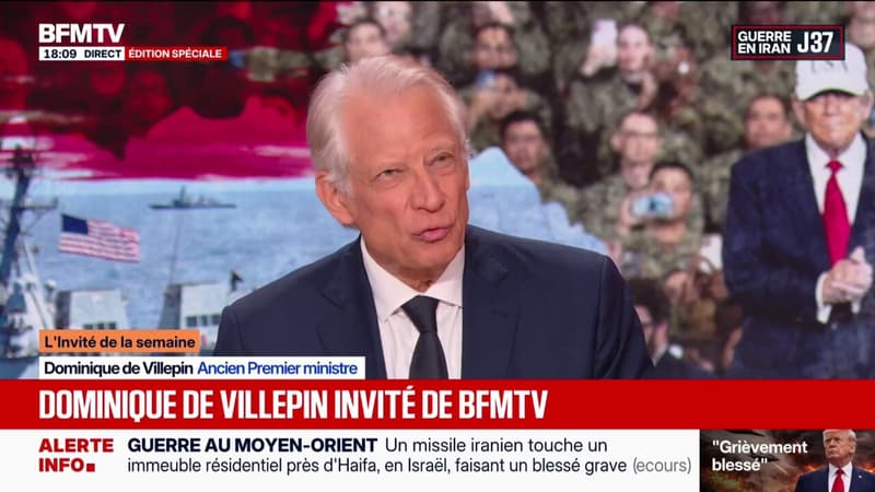 Guerre au Moyen-Orient: "Nous sommes dans une zone grise, qui à tout moment peut faire basculer les choses", déclare Dominique de Villepin, ancien Premier ministre