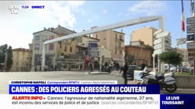 Policiers attaqués à Cannes: le ministre de l'Intérieur Gérald Darmanin est arrivé sur place