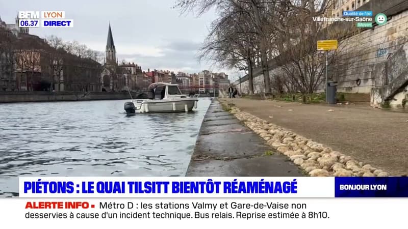 Lyon: le quai Tilsitt bientôt réaménagé pour les piétons