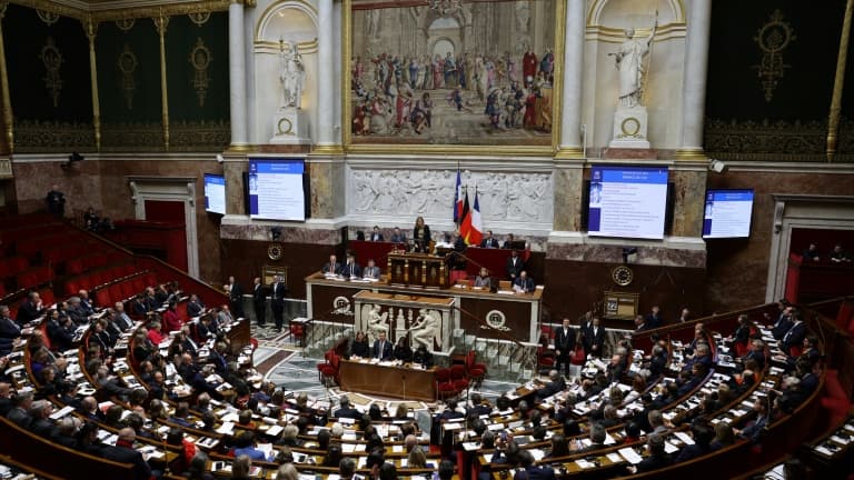L'Assemblée nationale à Paris le 22 janvier 2023