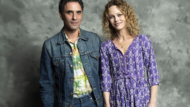 Samuel Benchetrit et Vanessa Paradis, le 24 avril 2018 à Los Angeles.