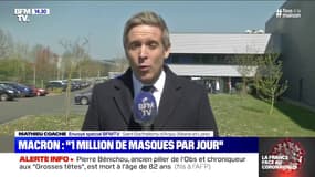 Emmanuel Macron dans une usine de production de masques : les principales annonces du Président