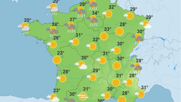La météo du vendredi 13 juin 2025. La météo du vendredi 13 juin 2025.