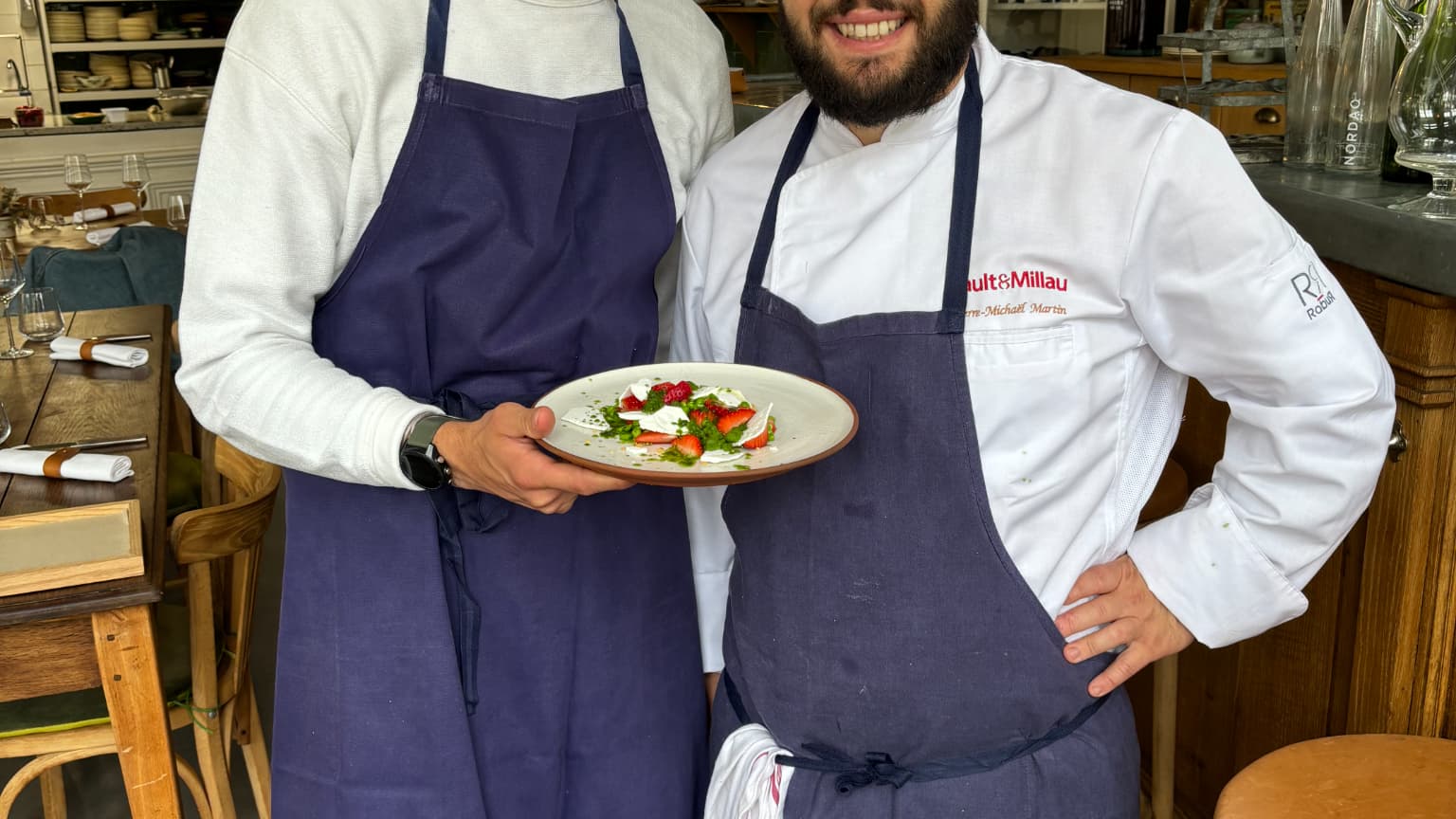Arthur Blet et le chef Pierre-Michaël Martin.
