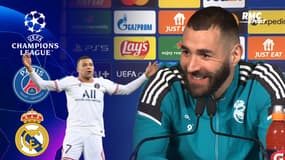 PSG-Real : Mbappé? "On sait qu'un jour il pourrait arriver au Real Madrid" sourit Benzema