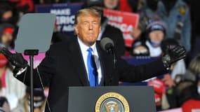 Donald Trump en meeting à Omaha dans le Nebraska. 