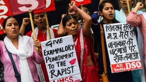 FIn juin, le viol de la fillette avait déclenché de vives protestations dans la ville de Mandsaur - CHANDAN KHANNA / AFP
