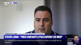 Fabrice Pellerin, un infirmier de 44 ans, déplore que les personnes touchées par un "Covid long" soient "complètement ignorées et abandonnées"