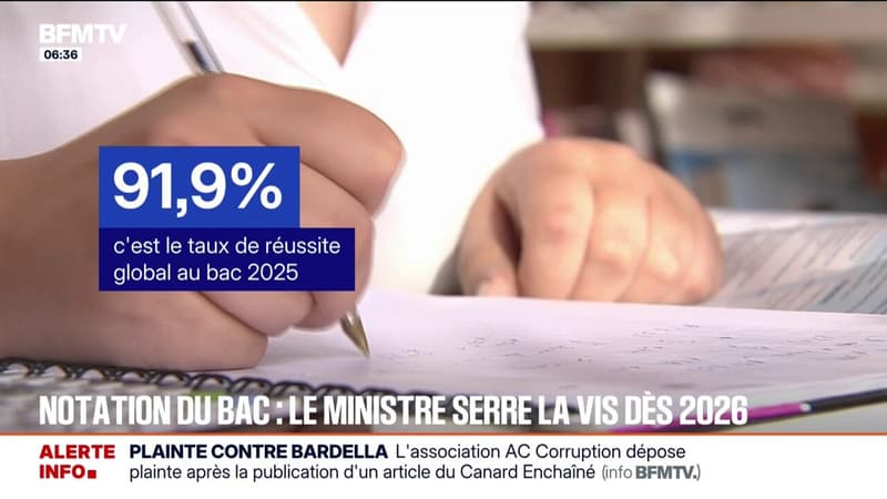 Notation du baccalauréat: le ministre de l'Éducation serre la vis dès 2026