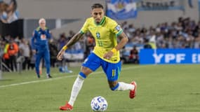 Raphinha lors du match Argentine-Brésil (4-1, qualifs Coupe du monde 2026), le 25 mars 2025