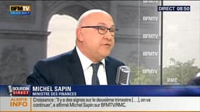Michel Sapin face à Jean-Jacques Bourdin en direct 