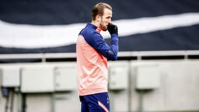 Harry Kane lors d'un échauffement de Tottenham