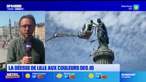 JO 2024: la Déesse de Lille aux couleurs de l'événement