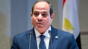 Le président égyptien Abdel Fattah al-Sissi s'adresse aux invités lors d'un forum d'affaires au centre de conférences Eigtveds Pakhus à Copenhague, au Danemark, le 6 décembre 2024. (Photo d'illustration)