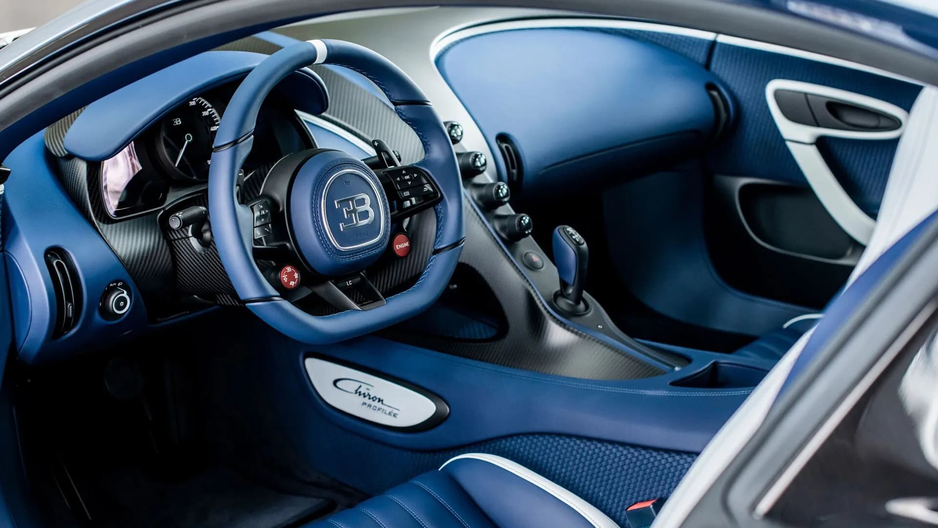 L'intérieur de la Bugatti Chiron Profilée. L'intérieur de la Bugatti Chiron Profilée.