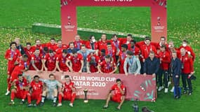 Les joueurs du Bayern Munich vainqueurs du Mondial des clubs contre les Tigres de Monterrey, le 11 février 2021 à Al Rayyan au Qatar
