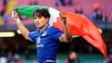 Ange Capuozzo après la victoire de l'Italie contre le pays de la Galles dans le Tournoi 2022