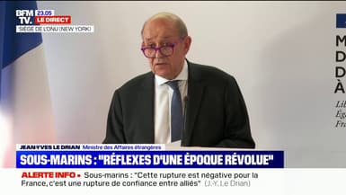 Crise des sous-marins: pour Jean-Yves Le Drian, "la transparence" n'a "pas été au rendez-vous"