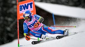 Le Français Alexis Pinturault, lors de la première manche du géant de Coupe du monde d'Adelboden (Suisse), le 8 janvier 2022