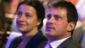 La ministre et ancienne dirigeante d'EELV Cécile Duflot, ici avec le ministre de l'Intérieur Manuel Valls. A l'heure où les voix de ses élus risquent de manquer pour l'adoption du traité budgétaire de la zone euro (TSCG), Europe Ecologie-Les Verts a indiq
