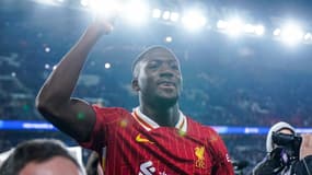 La joie de Ibrahima Konaté avec Liverpool face au PSG le 5 mars 2025 