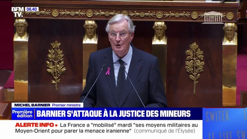 Michel Barnier veut s'attaquer au délai de jugement des mineurs de plus de 16 ans et à l'excuse de minorité