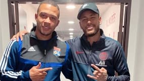 Memphis Depay et Neymar sur Instagram
