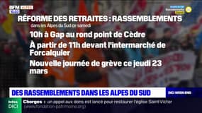 Réforme des retraites: le point sur les prochains rassemblements dans les Alpes du Sud