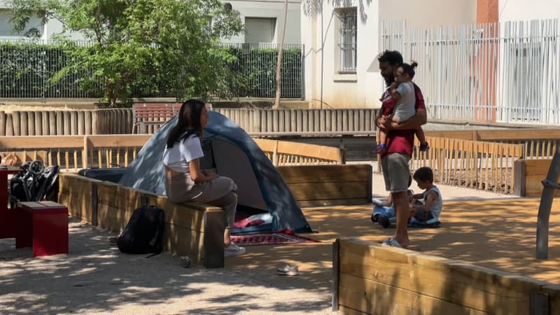 Lyon: Toni et ses trois enfants vivent à la rue, dans un square du 6e arrondissement