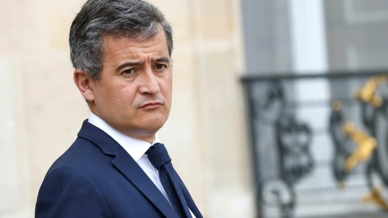Le ministre de l'Intérieur Gérald Darmanin à la sortie de l'Elysée, le 30 mars 2022 à Paris